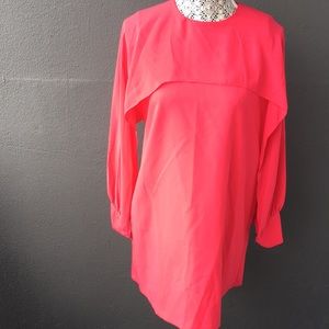 NWT ZARA Red Long-sleeve Mini Dress